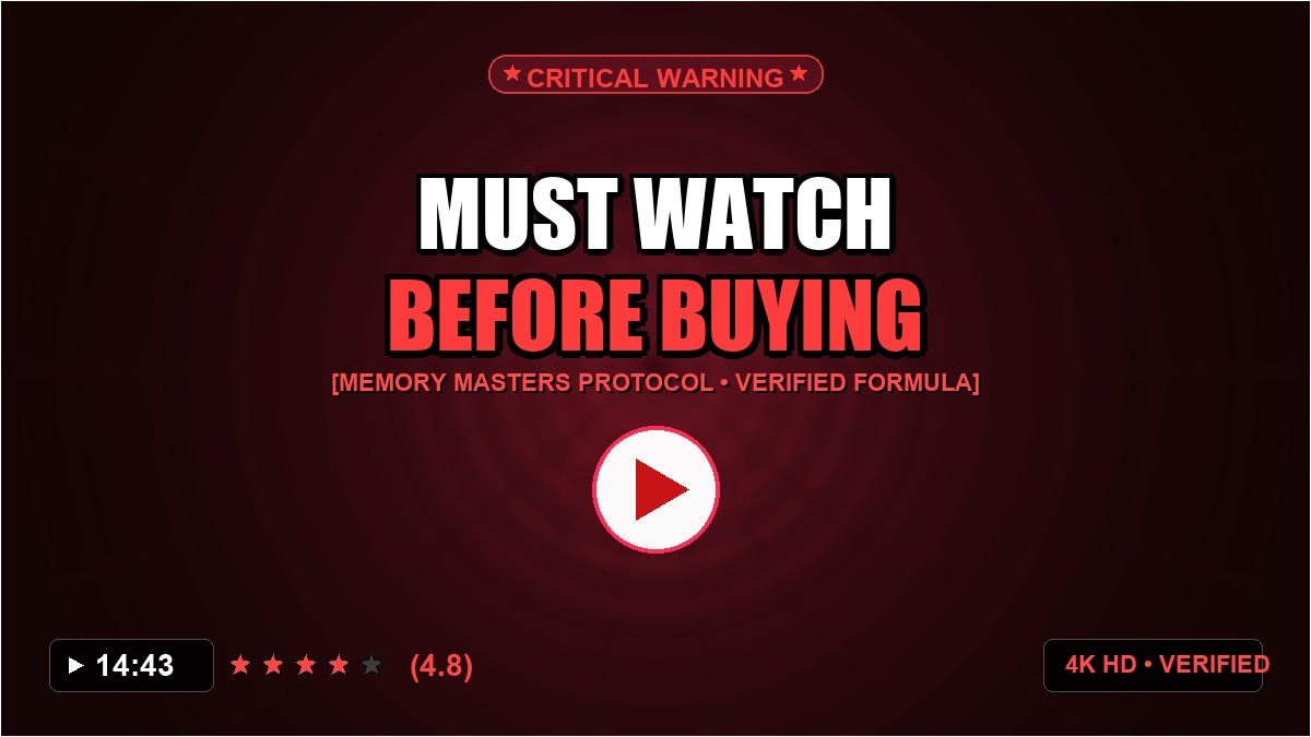 Memory Masters Protocol Ingredients Analysis and Doctor Opinion (Current Stock Status) Official North America & Global [8QZKBYFCM]